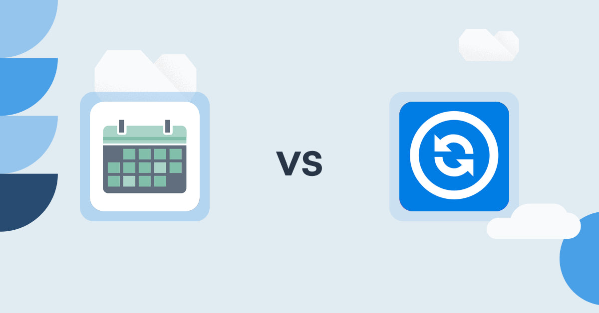 Shopify Digital Products Apps: Appointment Booking App ointo vs ShopShare