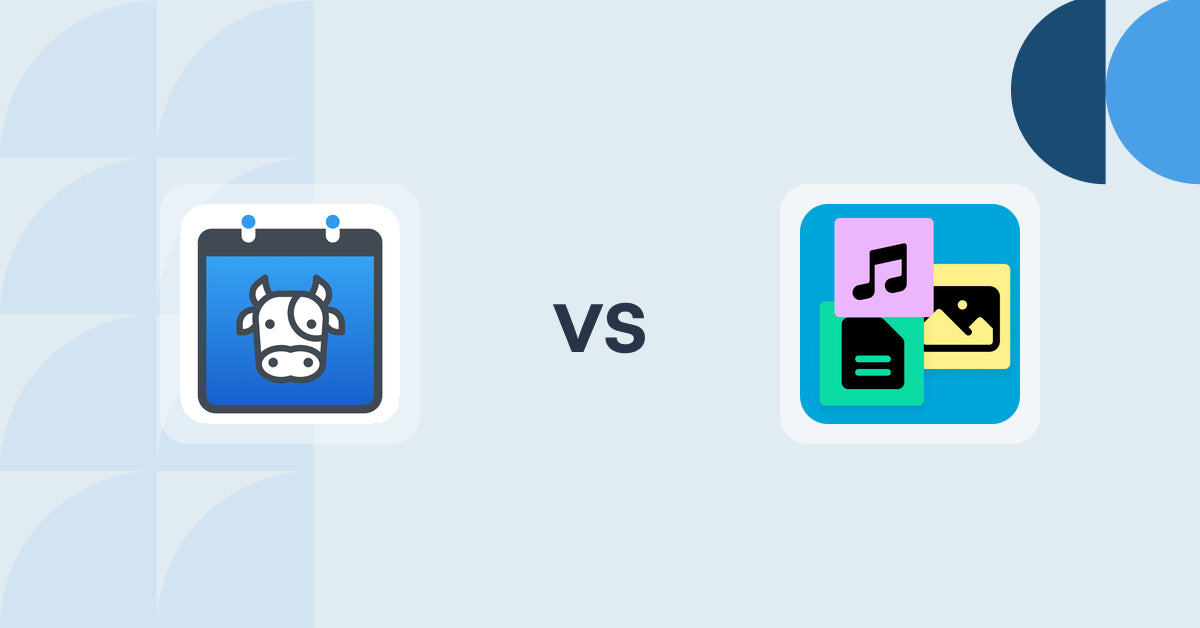 Shopify Digital Products Apps: Appointment Booking Cowlendar vs Digitally ‑ Digital Products