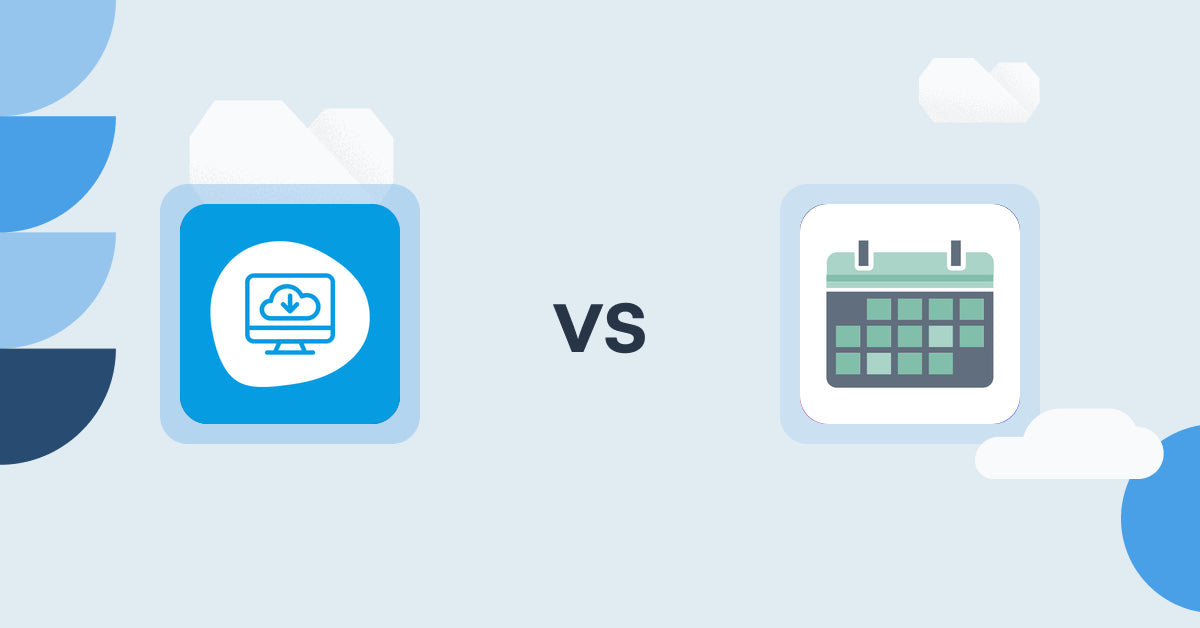 Shopify Digital Products Apps: Extendons Digital Downloads vs Appointment Booking App ointo