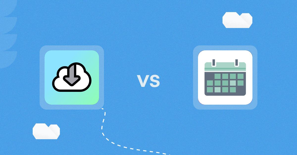 Shopify Digital Products Apps: Digital Downloads vs Appointment Booking App ointo