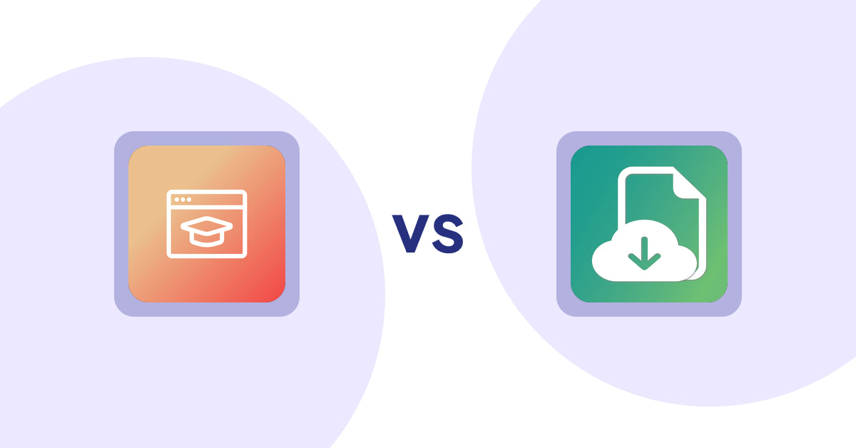 Shopify Digital Products Apps: Courses Plus vs. Astronaut ‑ Digital Downloads