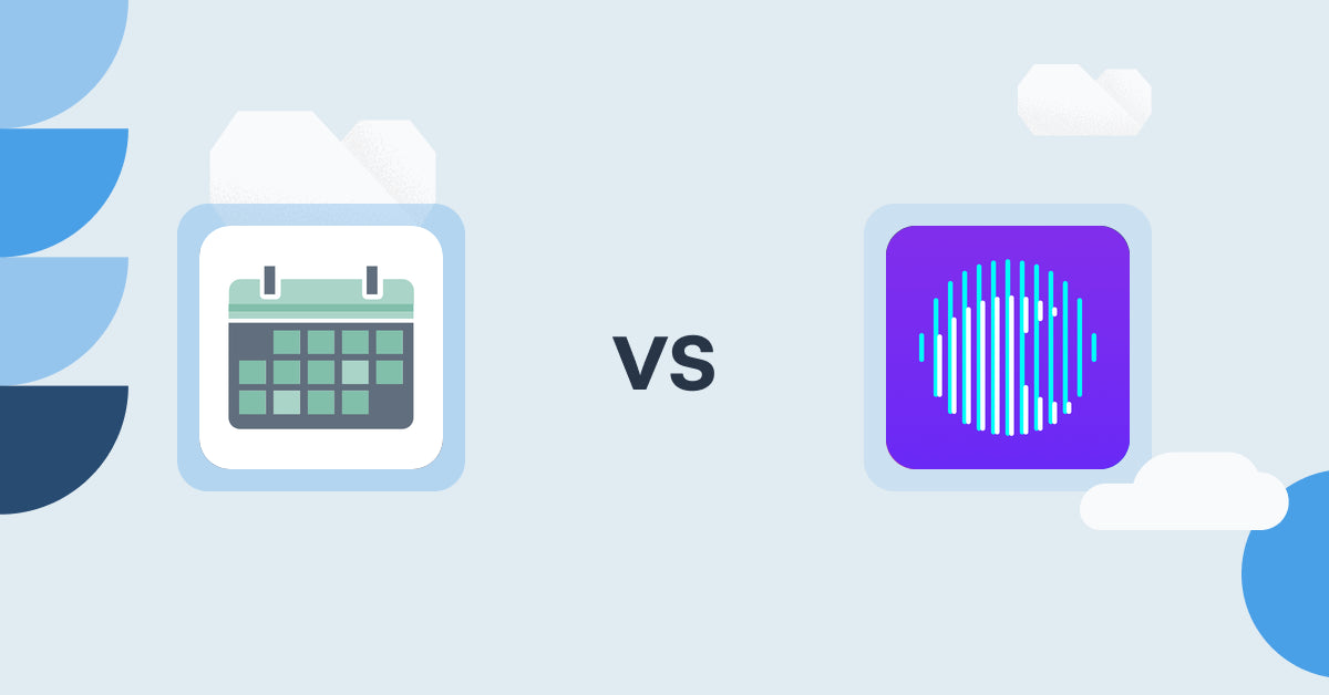 Shopify Digital Products Apps: Appointment Booking App ointo vs AWPlayer