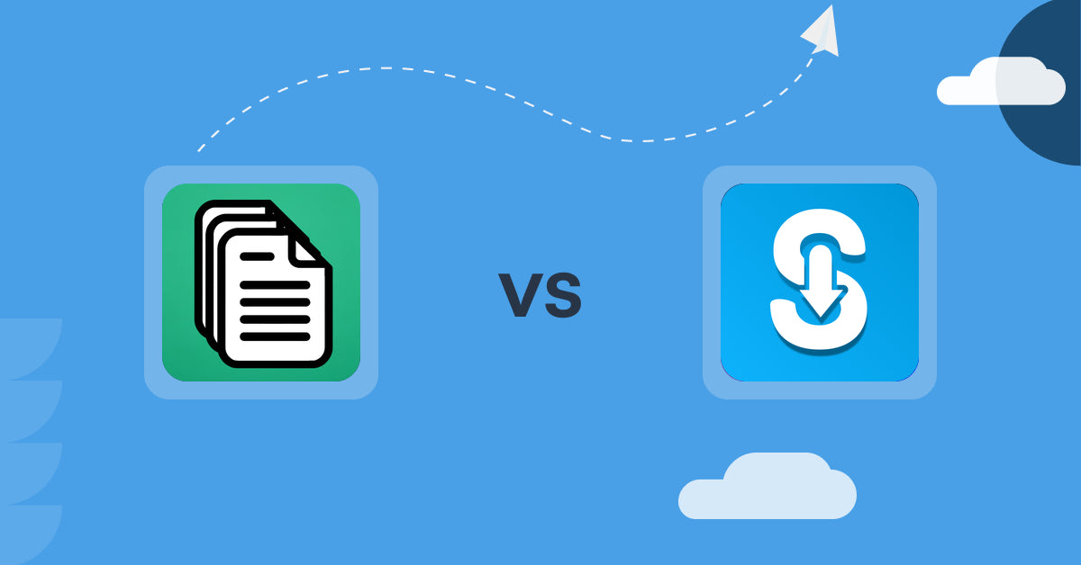 Shopify Digital Products Apps: OrderDocs Pro Print & Email vs Sellzzy ‑ Easy Digital Sales