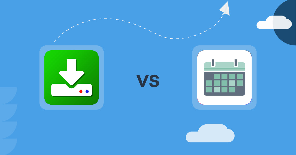 Shopify Digital Products Apps: Uplinkly Digital Downloads vs Appointment Booking App ointo