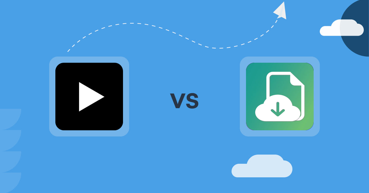 Shopify Digital Products Apps: Audioly ‑ Sticky Audio Player vs Astronaut ‑ Digital Downloads