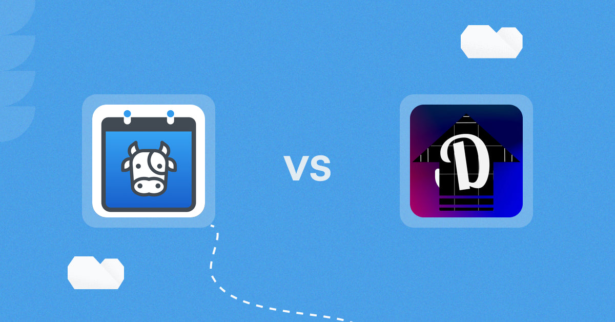 Shopify Digital Products Apps: Appointment Booking Cowlendar vs Digitload