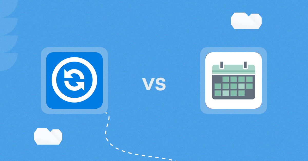 Shopify Digital Products Apps: ShopShare vs. Appointment Booking App ointo