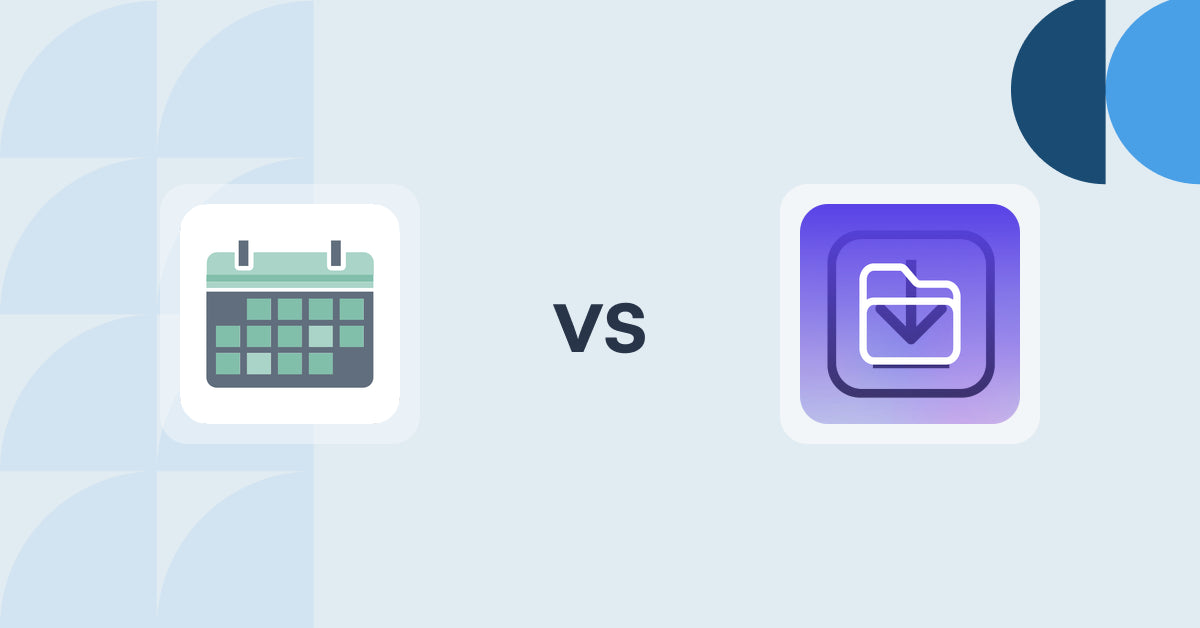 Shopify Digital Products Apps: Appointment Booking App ointo vs File Vault Pro