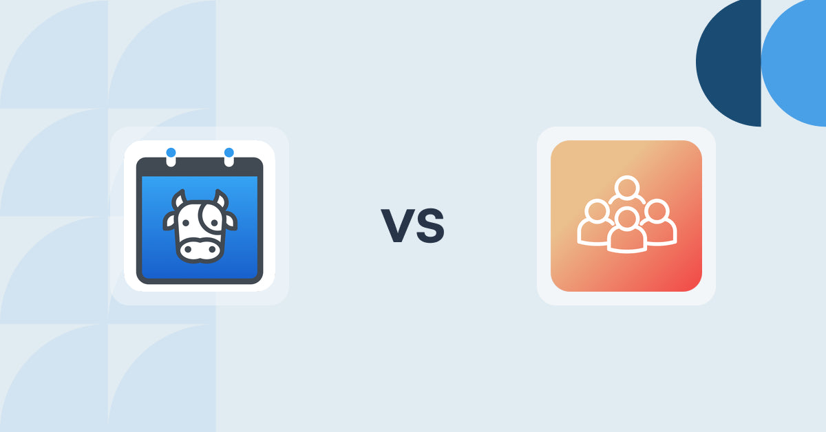 Shopify Digital Products Apps: Appointment Booking Cowlendar vs. Mega Community