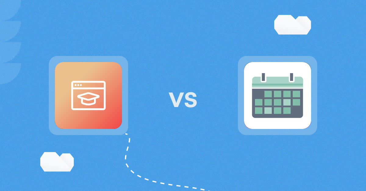 Shopify Digital Products Apps: Courses Plus vs Appointment Booking App ointo