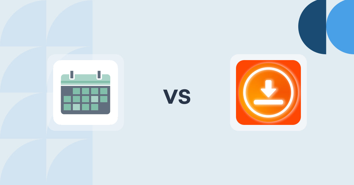 Shopify Digital Products Apps: Appointment Booking App ointo vs BIG Digital Downloads Products