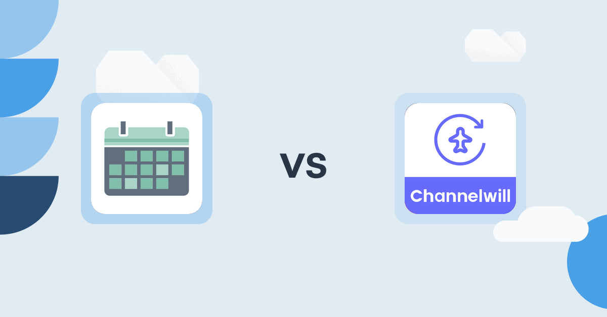 Shopify Digital Products Apps: Appointment Booking App ointo vs Channelwill Upsell Cross Sell