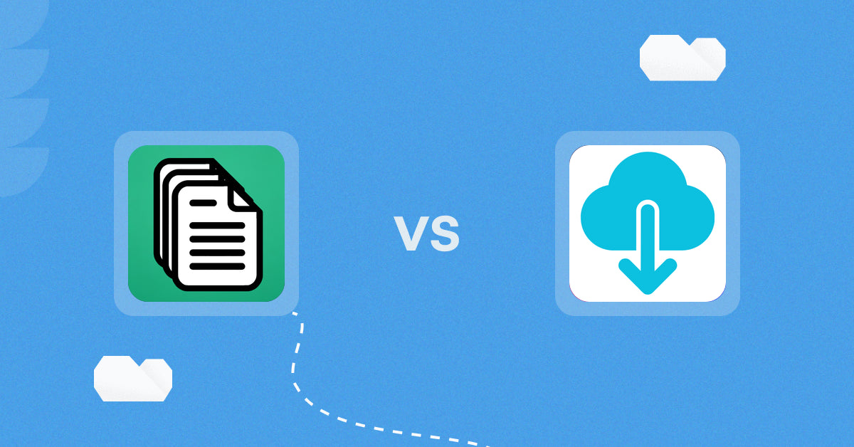 Shopify Digital Products Apps: OrderDocs Pro Print & Email vs LDT Digital Downloads