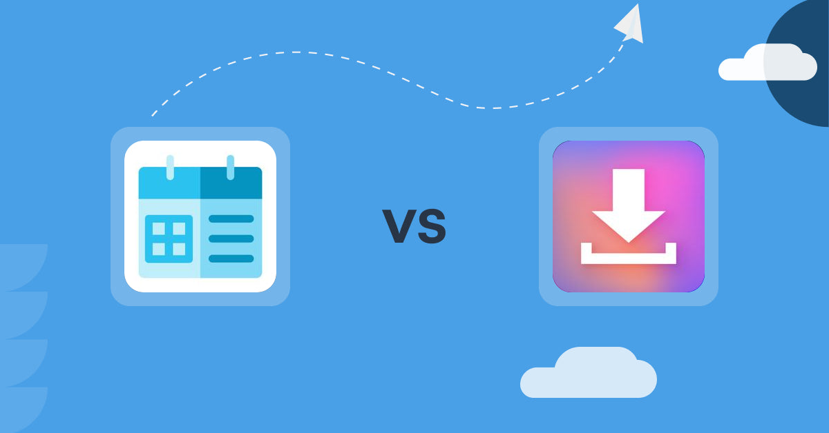 Shopify Digital Products Apps: Appointment Booking Appntly vs Simply Digital Download