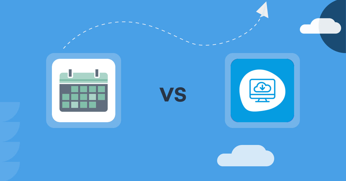 Shopify Digital Products Apps: Appointment Booking App ointo vs Extendons Digital Downloads