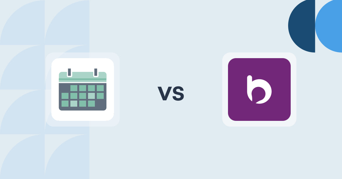 Shopify Digital Products Apps: Appointment Booking App ointo vs. Binkey Bursements