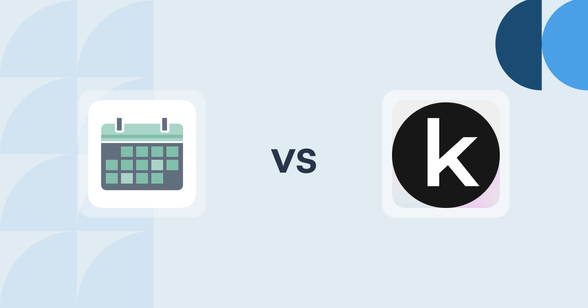 Shopify Digital Products Apps: Appointment Booking App ointo vs Keysender