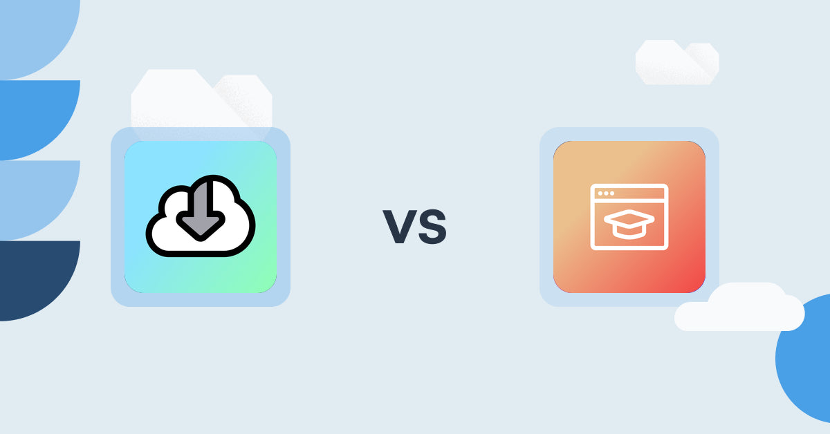 Shopify Digital Products Apps: Digital Downloads vs Courses Plus