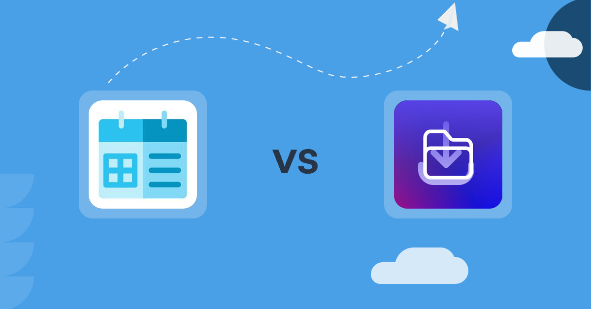 Shopify Digital Products Apps: Appointment Booking Appntly vs File Vault Pro