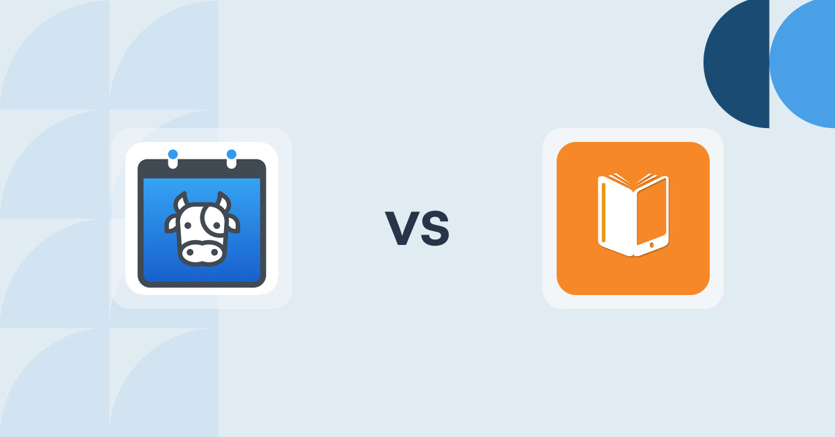 Shopify Digital Products Apps: Appointment Booking Cowlendar vs VitalSource Digital Sync