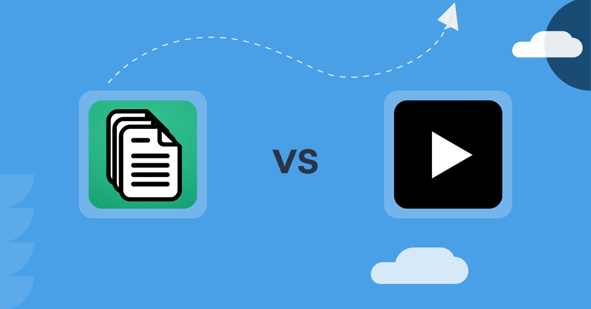 Shopify Digital Products Apps: OrderDocs Pro Print & Email vs Audioly ‑ Sticky Audio Player