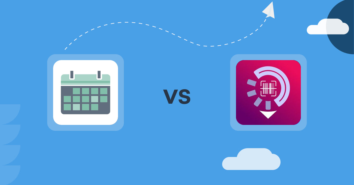 Shopify Digital Products Apps: Appointment Booking App ointo vs WIFI‑QR‑Generator