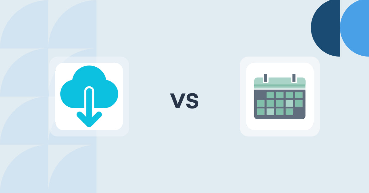 Shopify Digital Products Apps: LDT Digital Downloads vs Appointment Booking App ointo