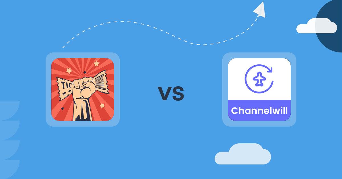 Shopify Digital Products Apps: Event Ticketing vs. Channelwill Upsell Cross Sell