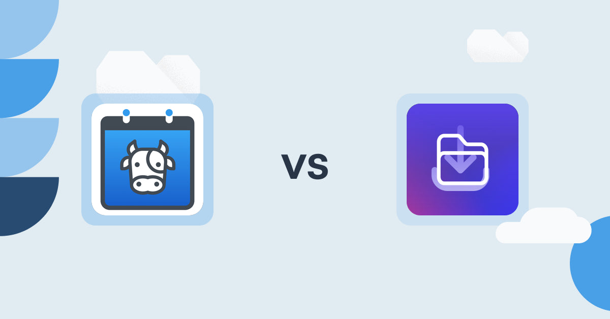 Shopify Digital Products Apps: Appointment Booking Cowlendar vs File Vault Pro