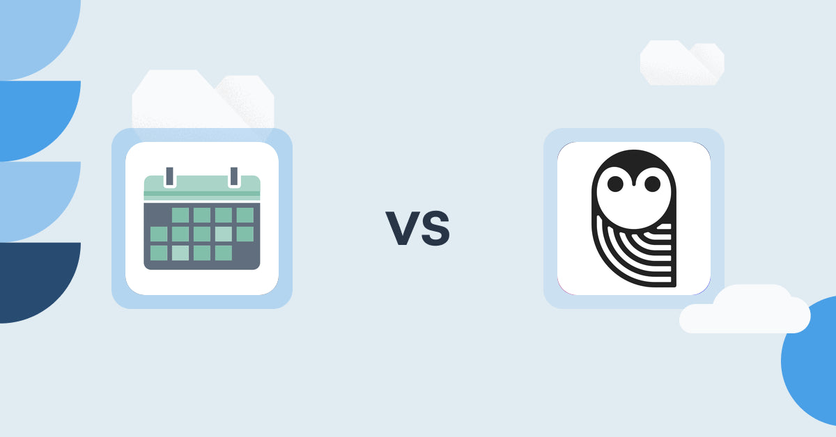 Shopify Digital Products Apps: Appointment Booking App ointo vs SendOwl