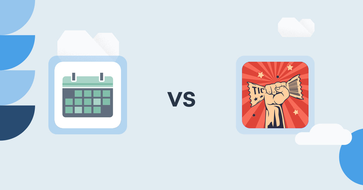 Shopify Digital Products Apps: Appointment Booking App ointo vs. Event Ticketing