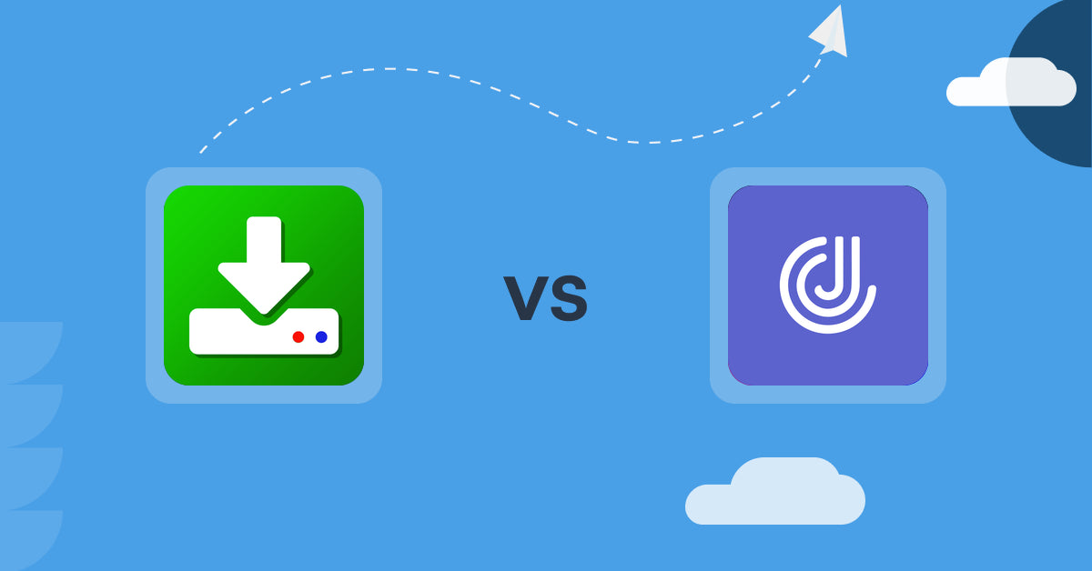 Shopify Digital Products Apps: Uplinkly Digital Downloads vs JustCast