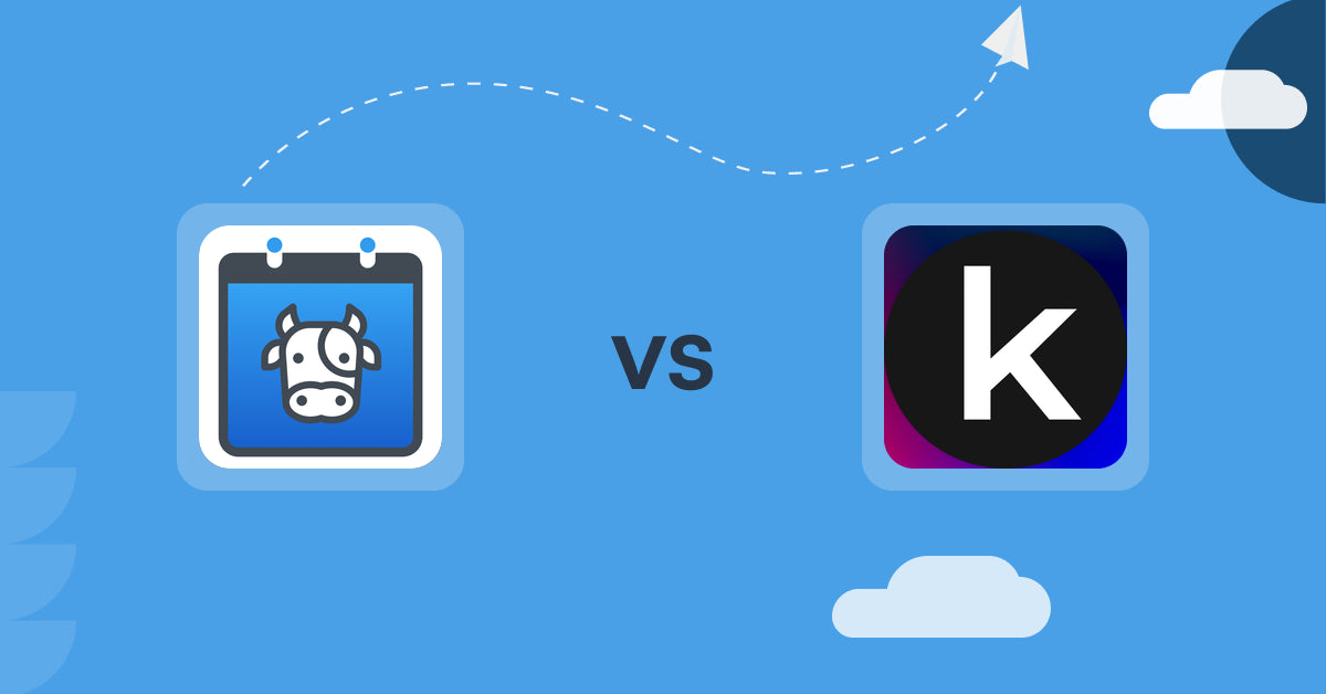 Shopify Digital Products Apps: Appointment Booking Cowlendar vs. Keysender