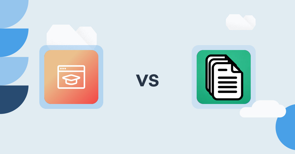 Shopify Digital Products Apps: Courses Plus vs. OrderDocs Pro Print & Email