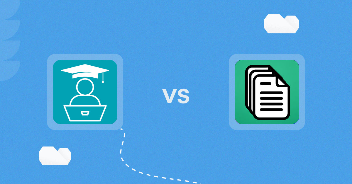 Shopify Digital Products Apps: LDT Online Courses vs OrderDocs Pro Print & Email