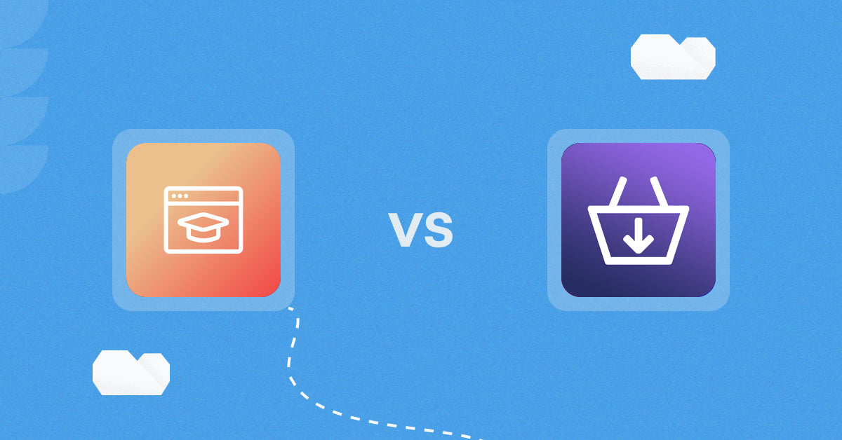 Shopify Digital Products Apps: Courses Plus vs. DigiCart