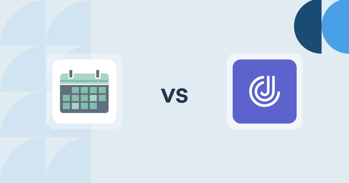 Shopify Digital Products Apps: Appointment Booking App ointo vs JustCast